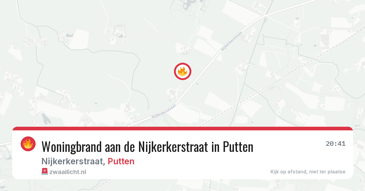 Woningbrand aan de Nijkerkerstraat in Putten — 25 jul 2026