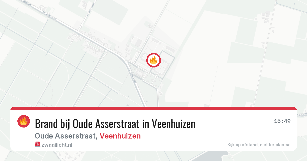 Brand bij Oude Asserstraat in Veenhuizen — 7 apr 2026