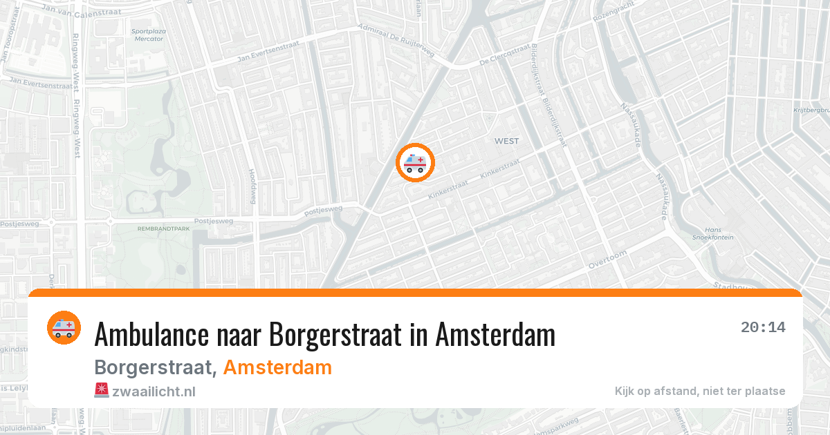 Ambulance naar Borgerstraat in Amsterdam — 28 mei 2026