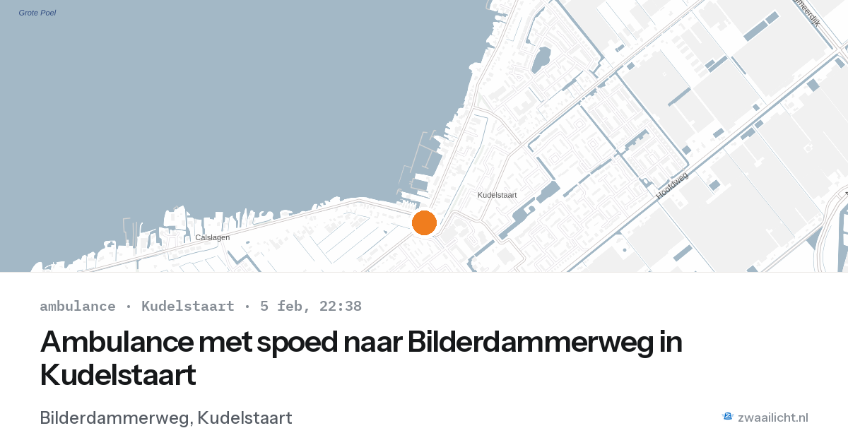 Ambulance met spoed naar Bilderdammerweg in Kudelstaart — 5 feb 2026
