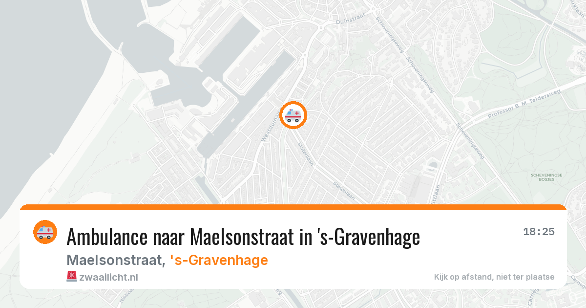 Ambulance naar Maelsonstraat in 's-Gravenhage — 20 apr 2026