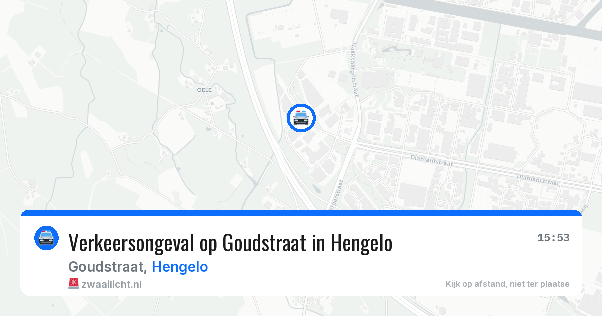 Verkeersongeval op Goudstraat in Hengelo — 30 apr 2026