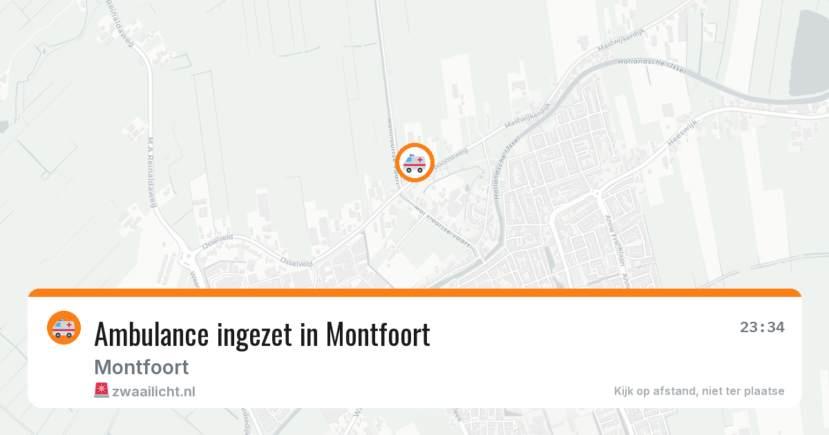 Ambulance ingezet in Montfoort — 10 aug 2026