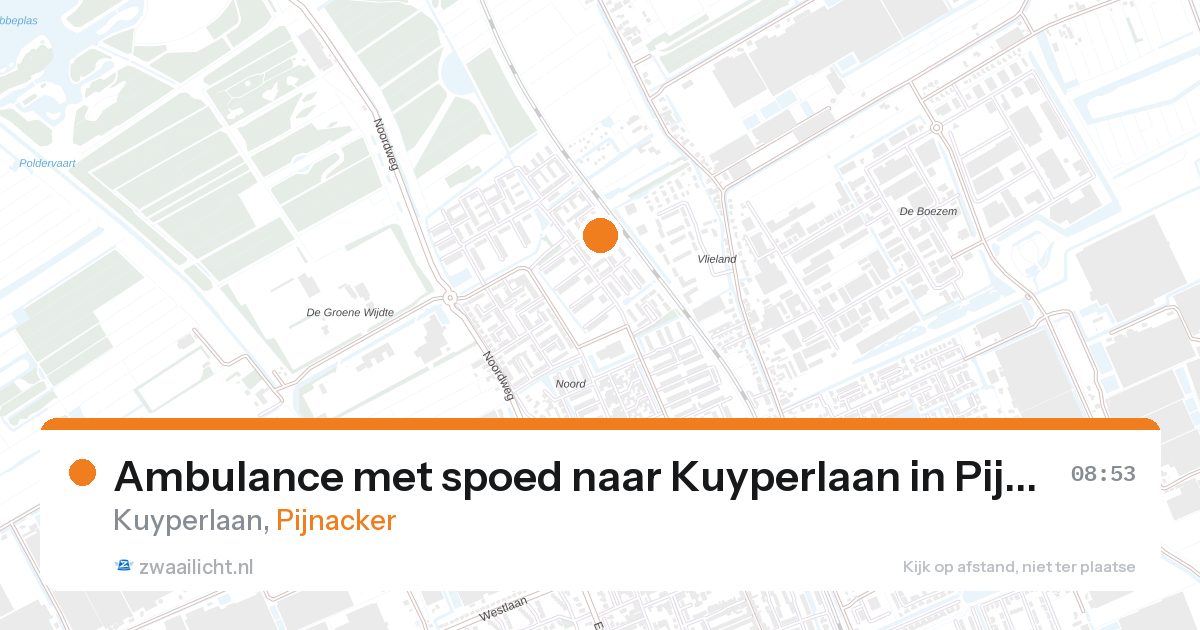 Ambulance met spoed naar Kuyperlaan in Pijnacker — 23 apr 2026
