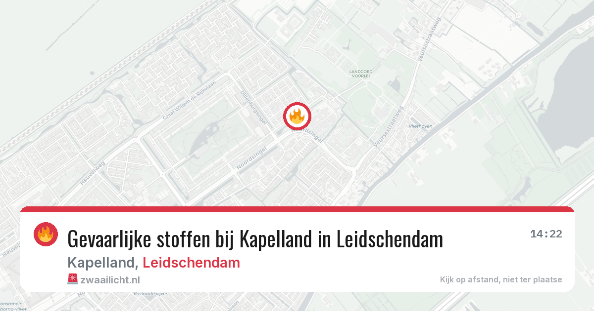 Gevaarlijke stoffen bij Kapelland in Leidschendam — 2 jul 2026