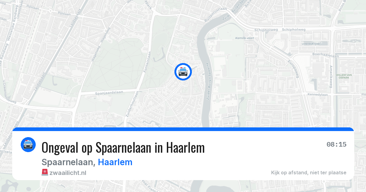 Ongeval op Spaarnelaan in Haarlem — 26 jun 2026