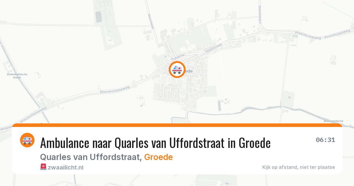 Ambulance naar Quarles van Uffordstraat in Groede — 6 mrt 2026