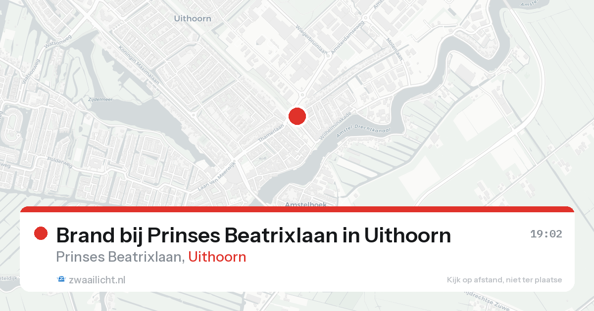 Brand bij Prinses Beatrixlaan in Uithoorn — 2 jun 2026