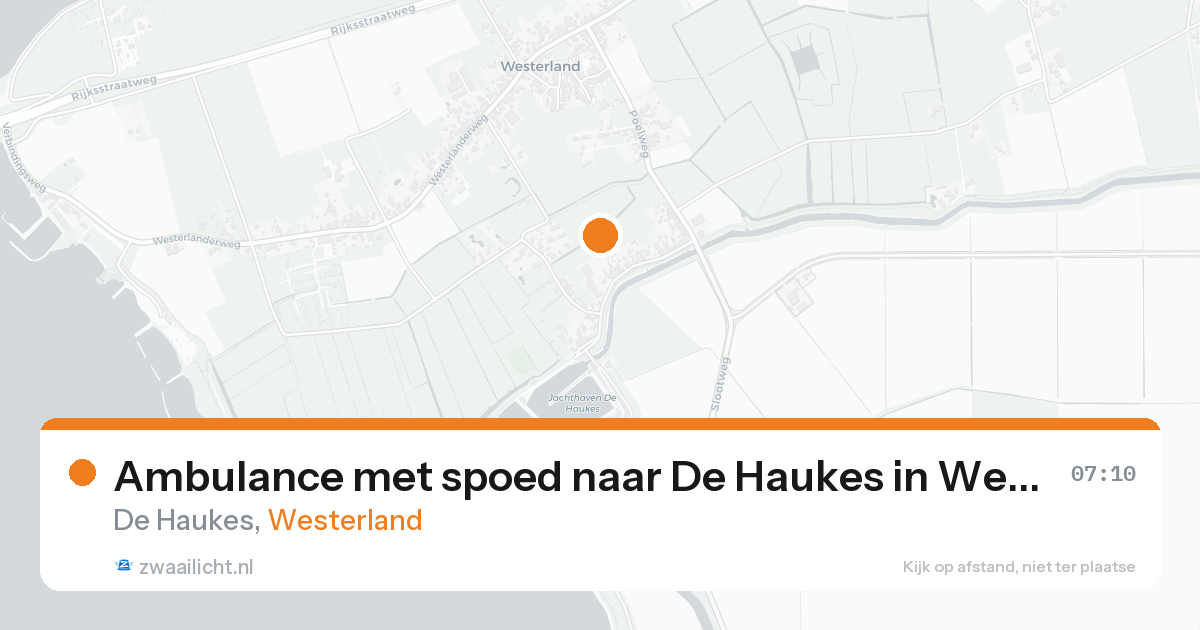 Ambulance met spoed naar De Haukes in Westerland — 16 aug 2026