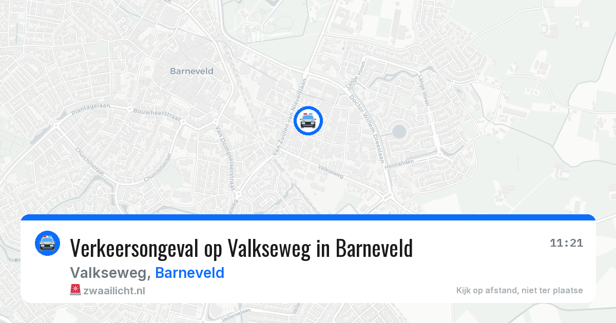 Verkeersongeval op Valkseweg in Barneveld — 6 jul 2026