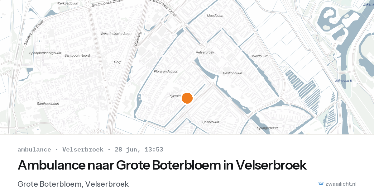 Ambulance naar Grote Boterbloem in Velserbroek — 28 jun 2026