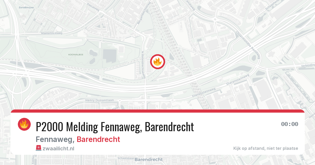 P2000 Melding Fennaweg, Barendrecht — 1 jul 2026