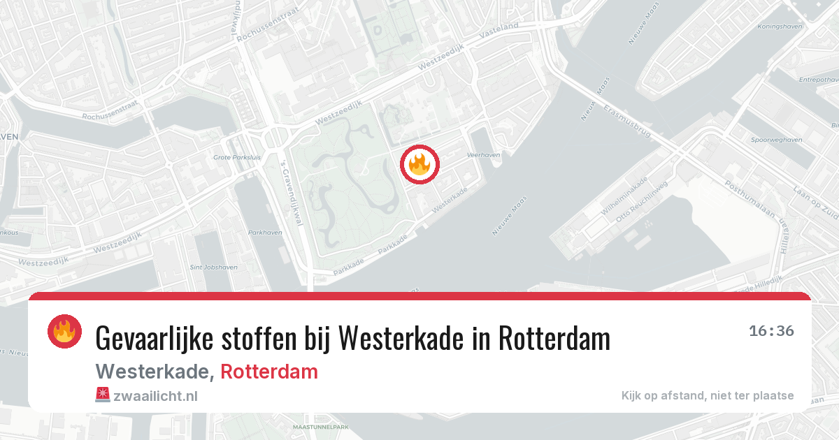 Gevaarlijke stoffen bij Westerkade in Rotterdam — 27 mrt 2026