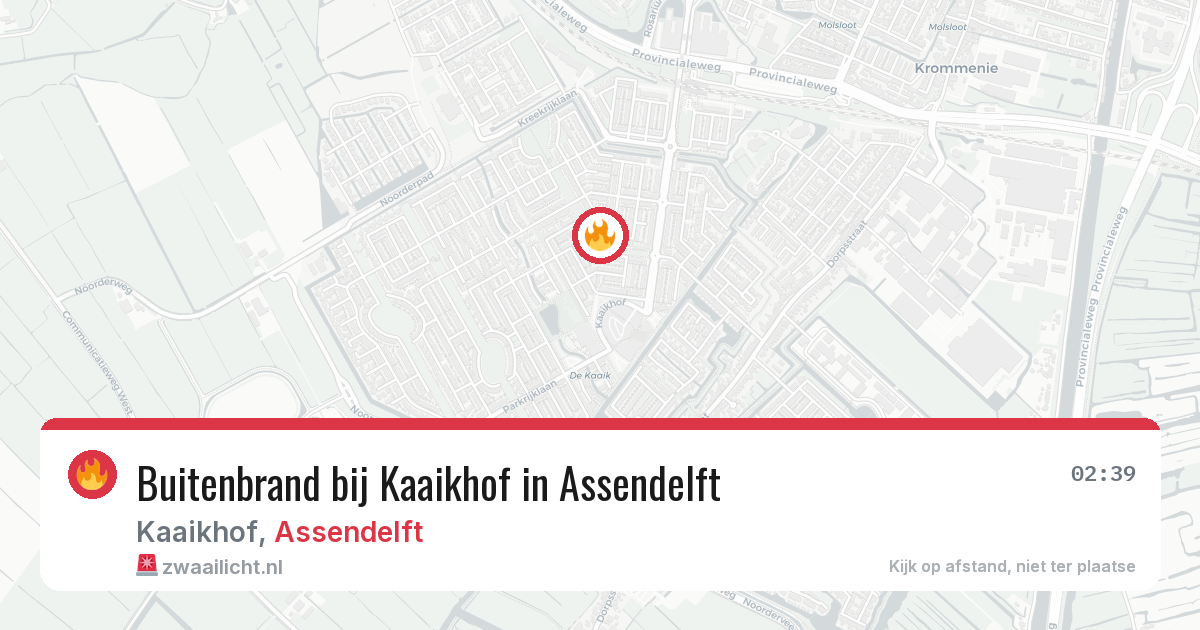 Buitenbrand bij Kaaikhof in Assendelft — 14 aug 2026