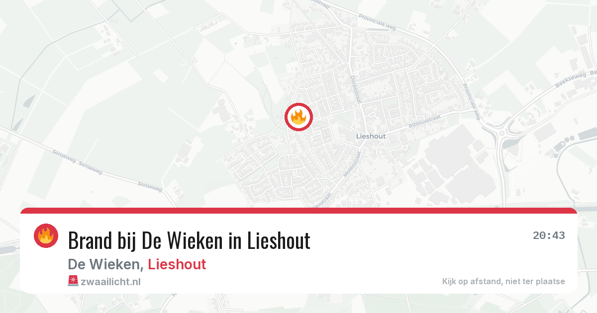 Brand bij De Wieken in Lieshout — 23 jun 2026