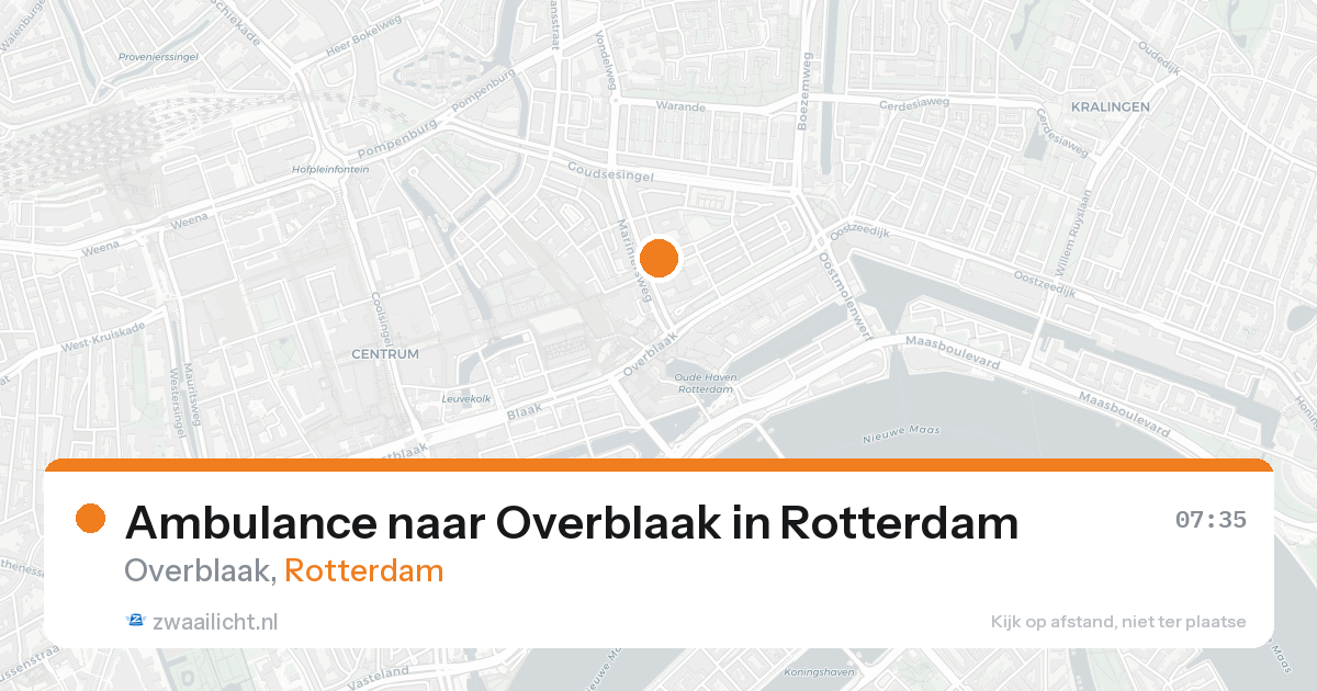 Ambulance naar Overblaak in Rotterdam — 20 aug 2026