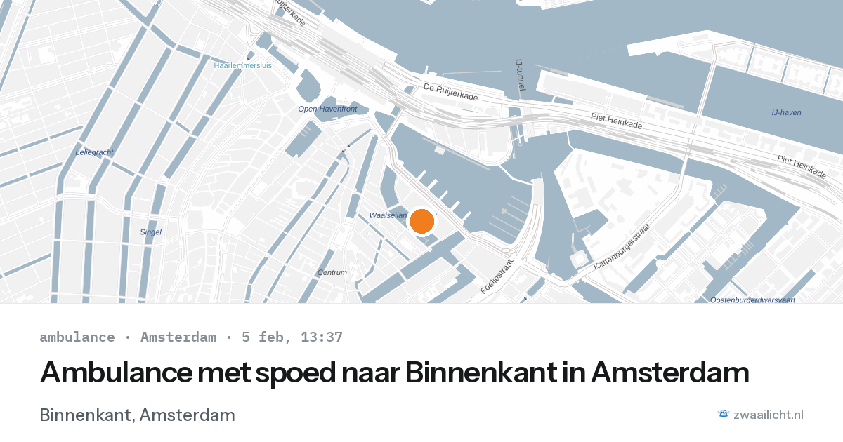 Ambulance met spoed naar Binnenkant in Amsterdam — 5 feb 2026
