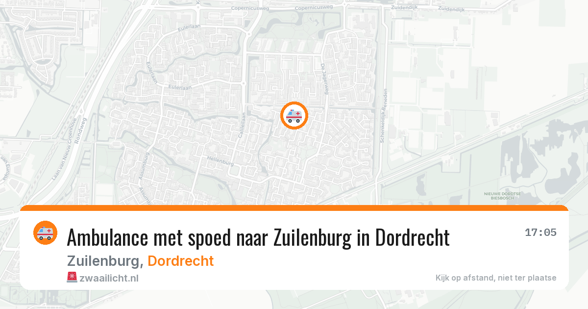 Ambulance met spoed naar Zuilenburg in Dordrecht — 6 jul 2026