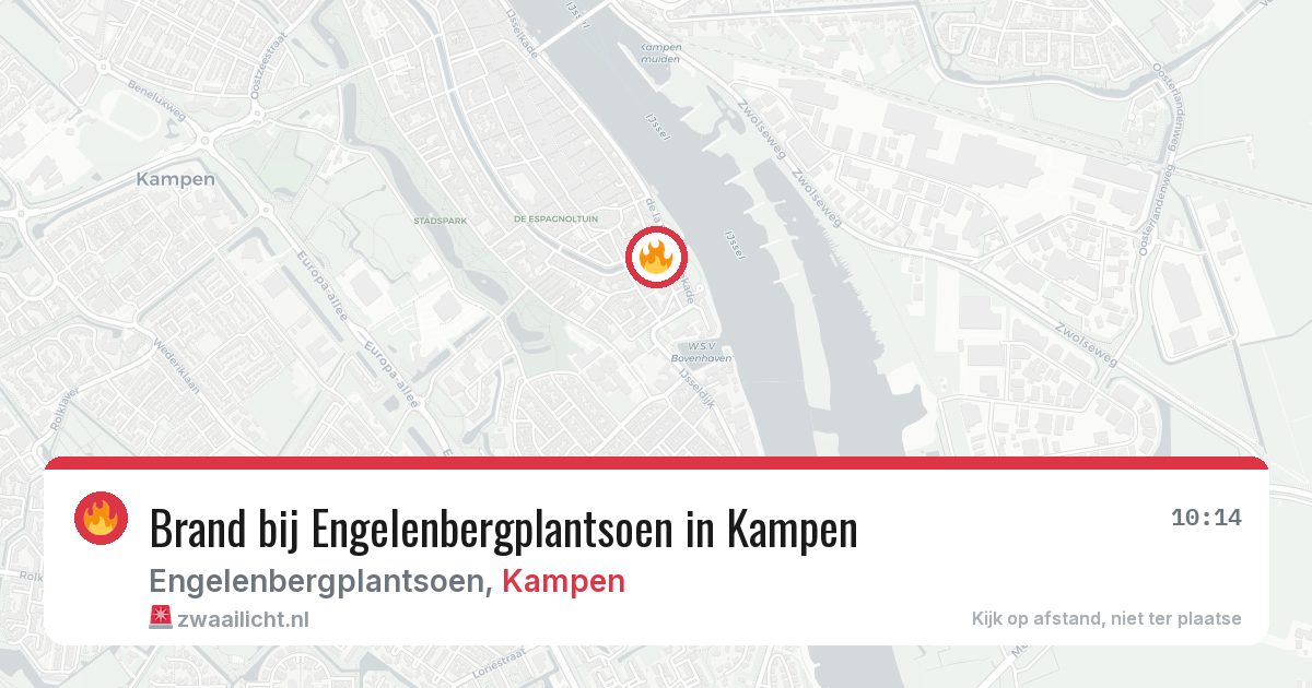 Brand bij Engelenbergplantsoen in Kampen — 27 jul 2026