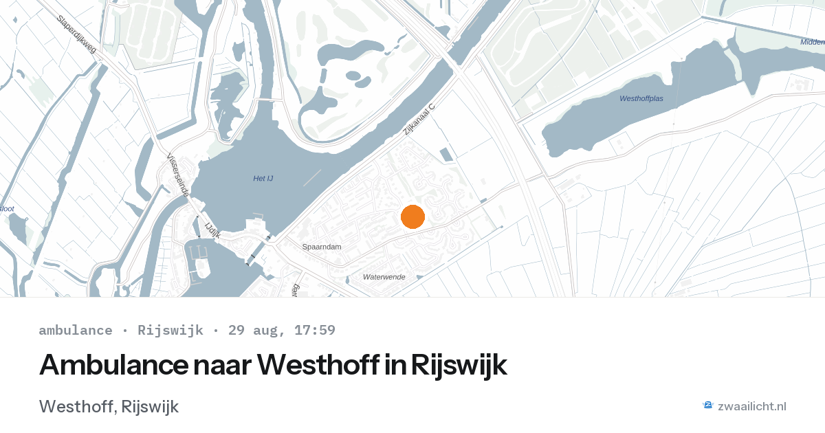 Ambulance naar Westhoff in Rijswijk — 29 aug 2026