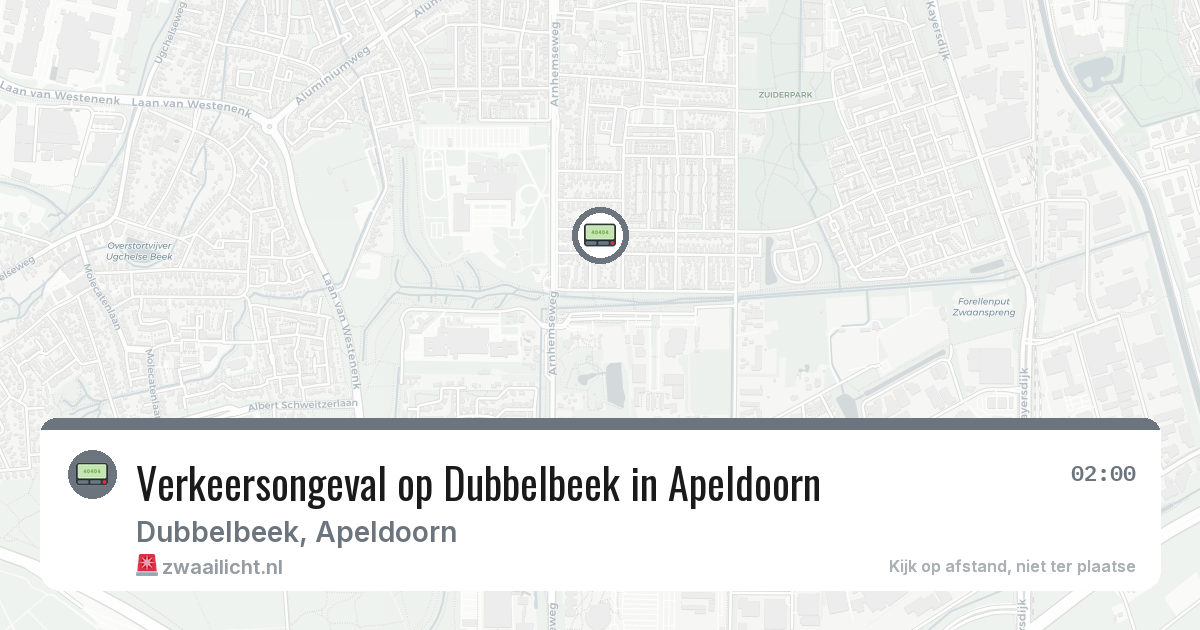 Verkeersongeval op Dubbelbeek in Apeldoorn — 7 aug 2026