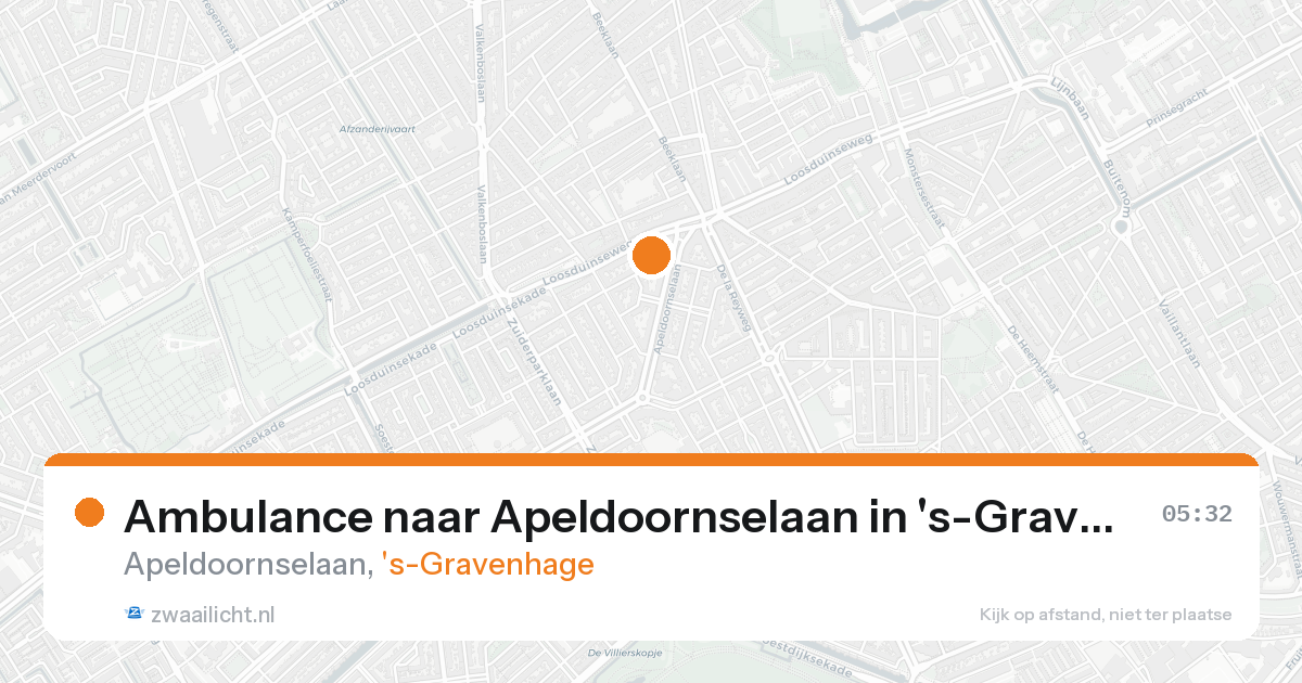 Ambulance naar Apeldoornselaan in 's-Gravenhage — 17 aug 2026