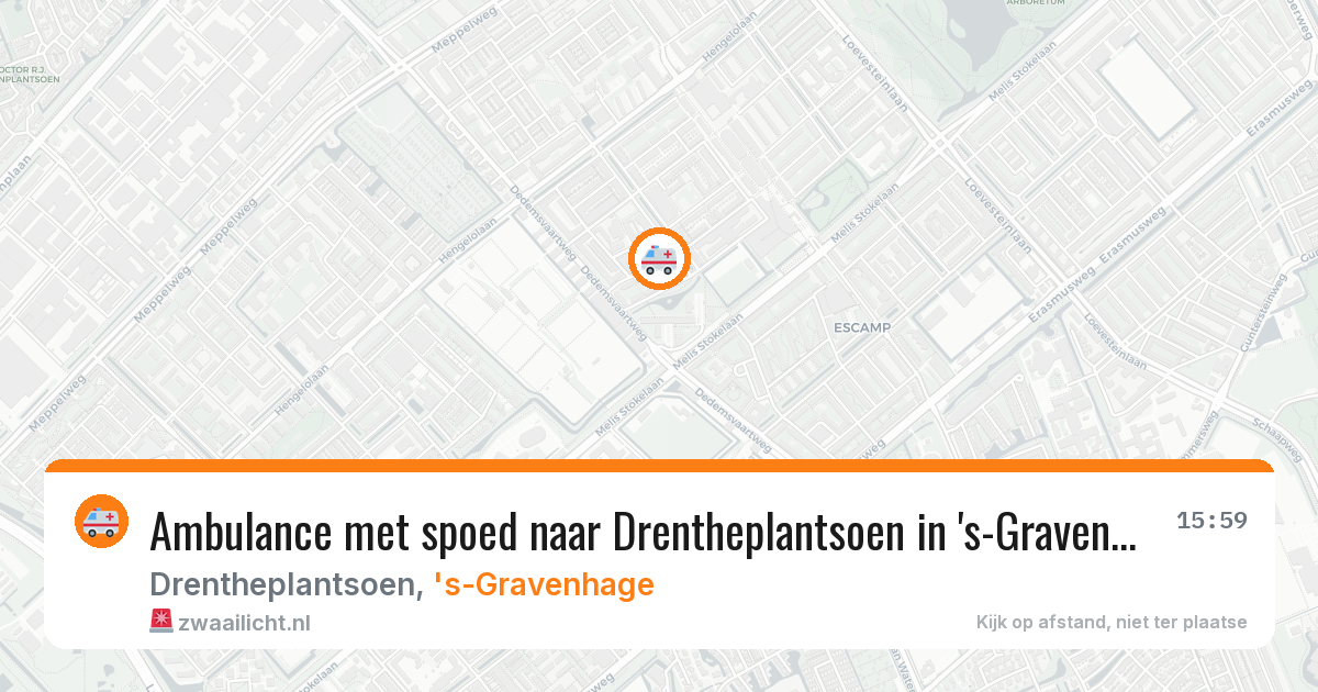 Ambulance met spoed naar Drentheplantsoen in 's-Gravenhage — 30 mrt 2026