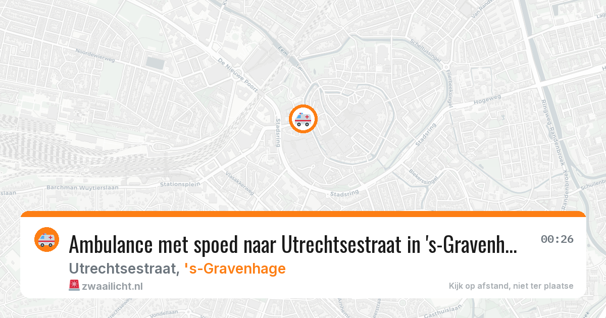 Ambulance met spoed naar Utrechtsestraat in 's-Gravenhage — 30 mrt 2026
