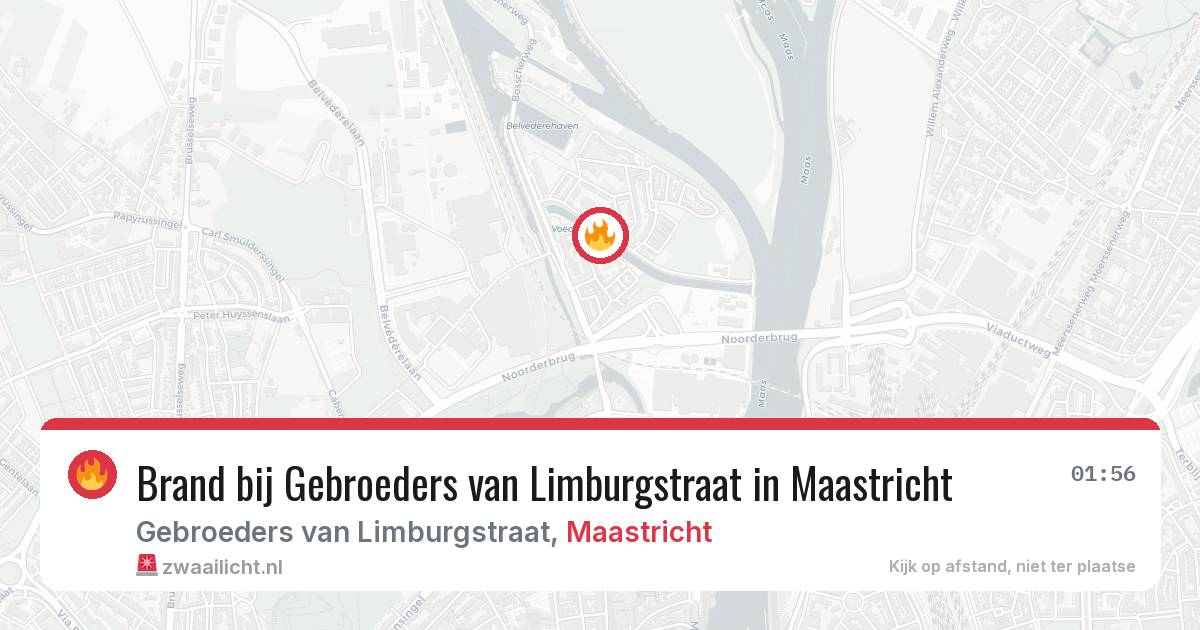 Brand bij Gebroeders van Limburgstraat in Maastricht — 19 jun 2026