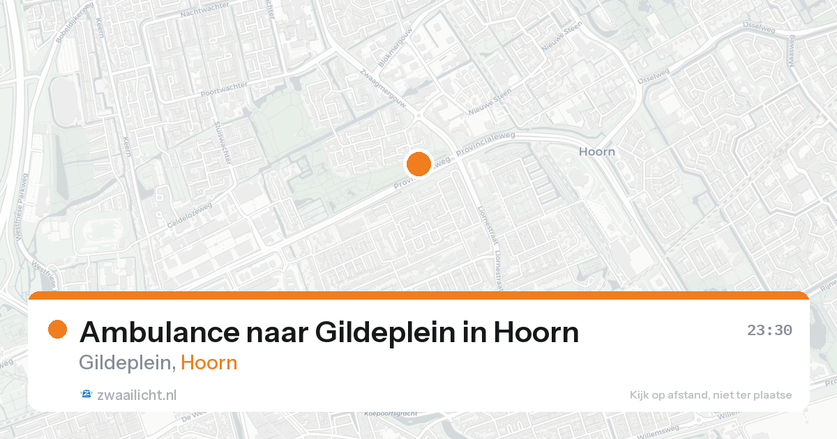 Ambulance naar Gildeplein in Hoorn — 17 aug 2026