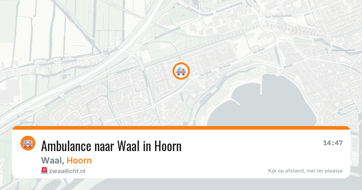Ambulance naar Waal in Hoorn — 19 mei 2026