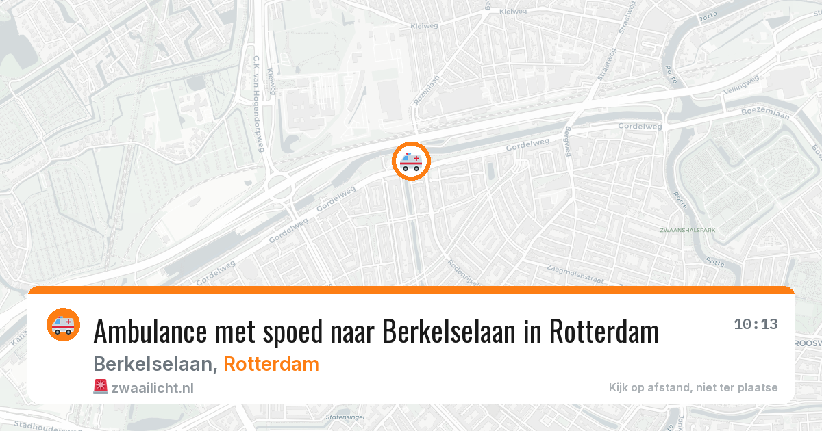 Ambulance met spoed naar Berkelselaan in Rotterdam — 30 jan 2026