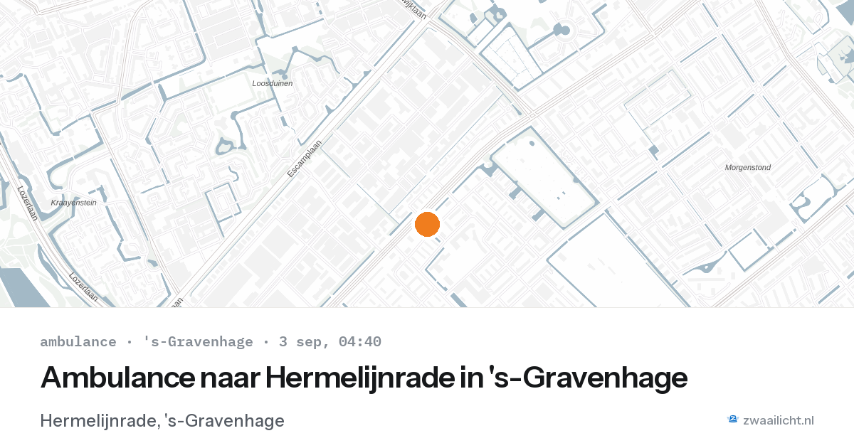 Ambulance naar Hermelijnrade in 's-Gravenhage — 3 sep 2026