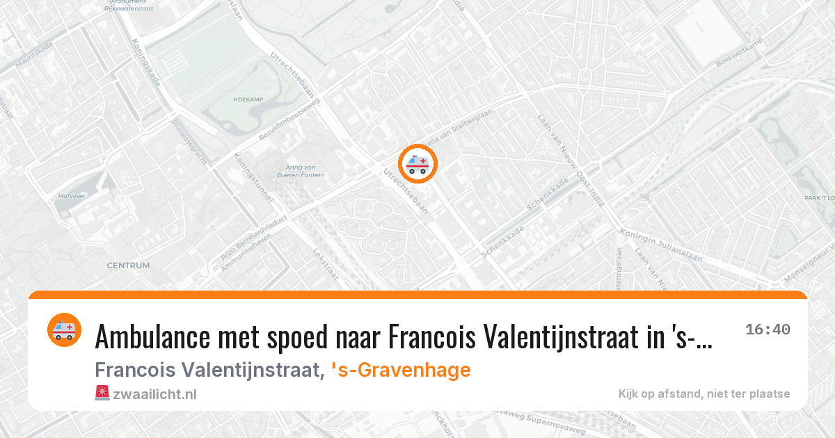 Ambulance met spoed naar Francois Valentijnstraat in 's-Gravenhage — 5 feb 2026