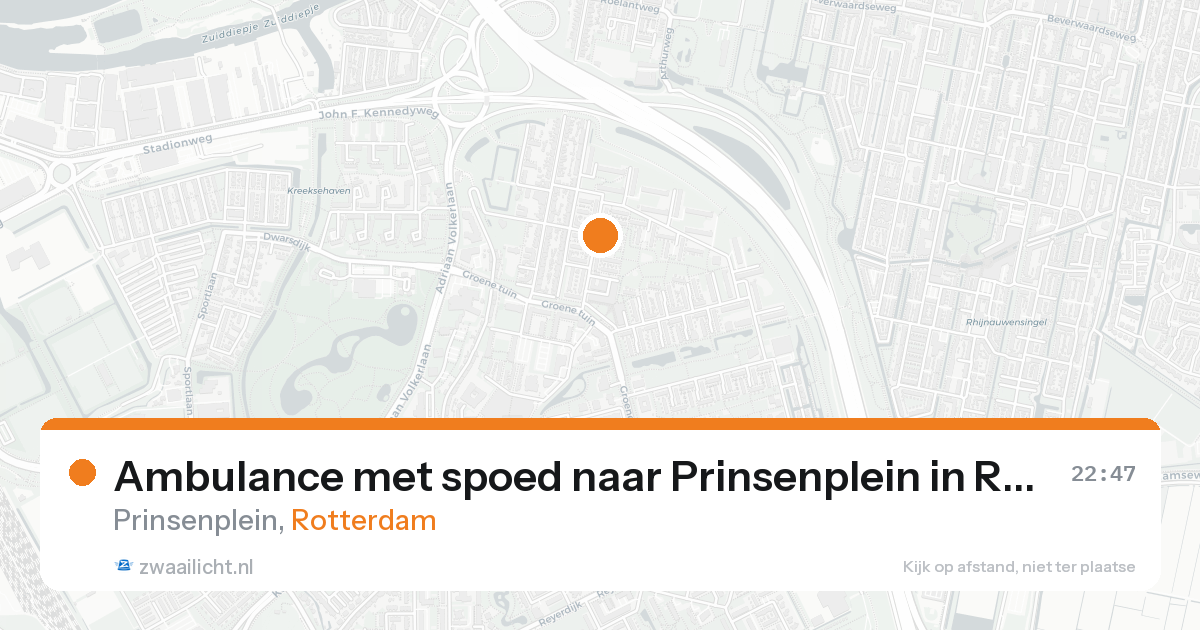 Ambulance met spoed naar Prinsenplein in Rotterdam — 28 mei 2026