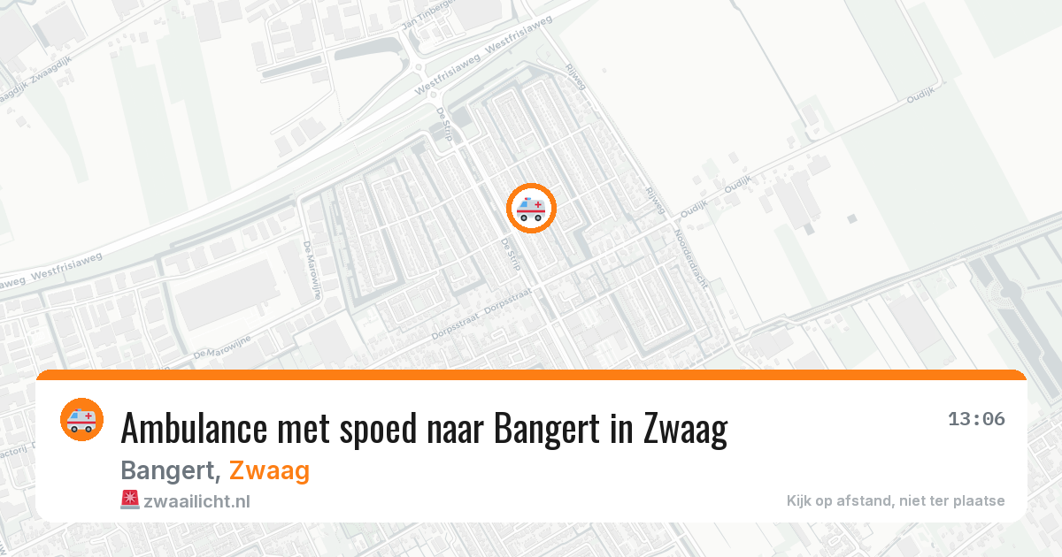 Ambulance met spoed naar Bangert in Zwaag — 9 feb 2026