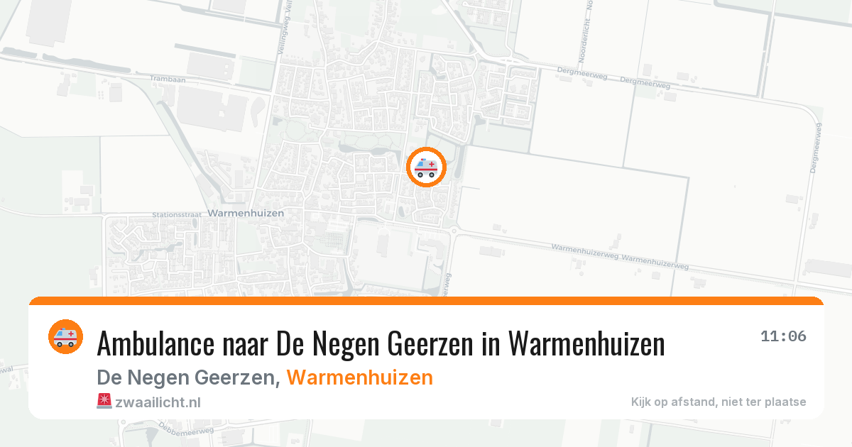 Ambulance naar De Negen Geerzen in Warmenhuizen — 12 aug 2026