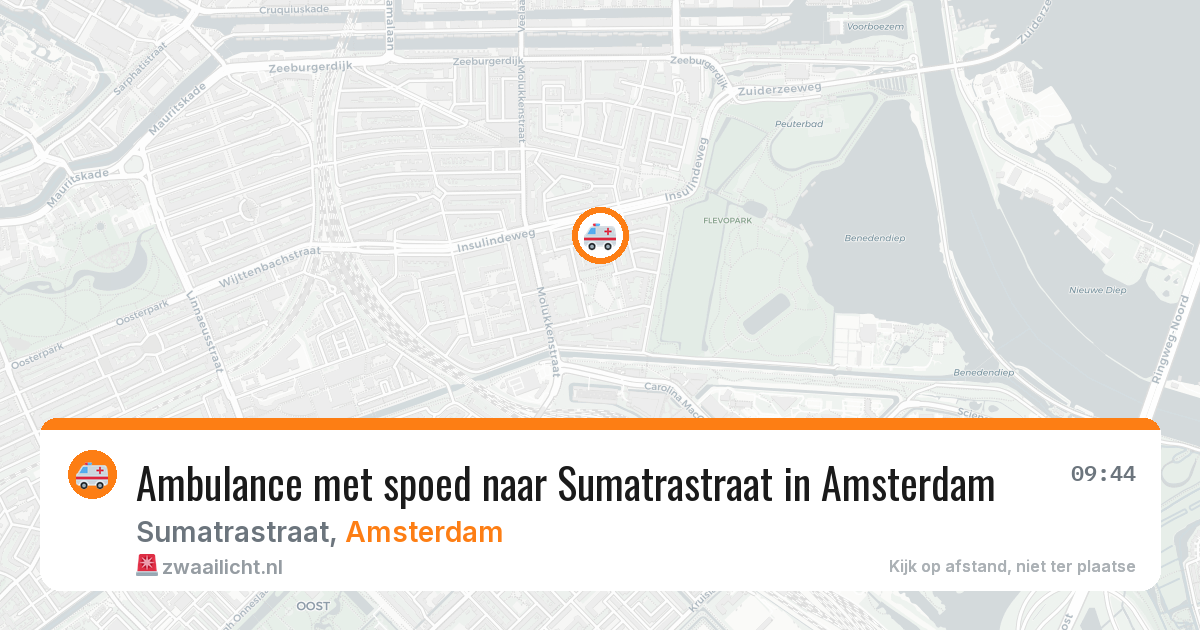Ambulance met spoed naar Sumatrastraat in Amsterdam — 1 apr 2026