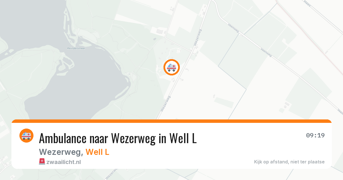 Ambulance naar Wezerweg in Well L — 19 jun 2026