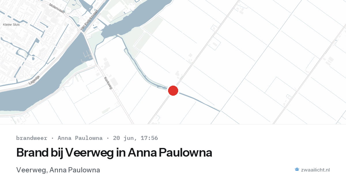 Brand bij Veerweg in Anna Paulowna — 20 jun 2026