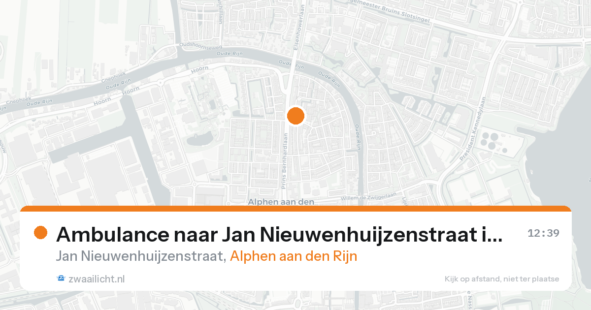 Ambulance naar Jan Nieuwenhuijzenstraat in Alphen aan den Rijn — 11 jul 2026