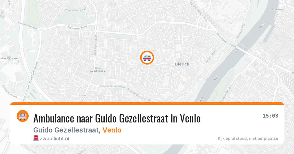 Ambulance naar Guido Gezellestraat in Venlo — 28 jul 2026