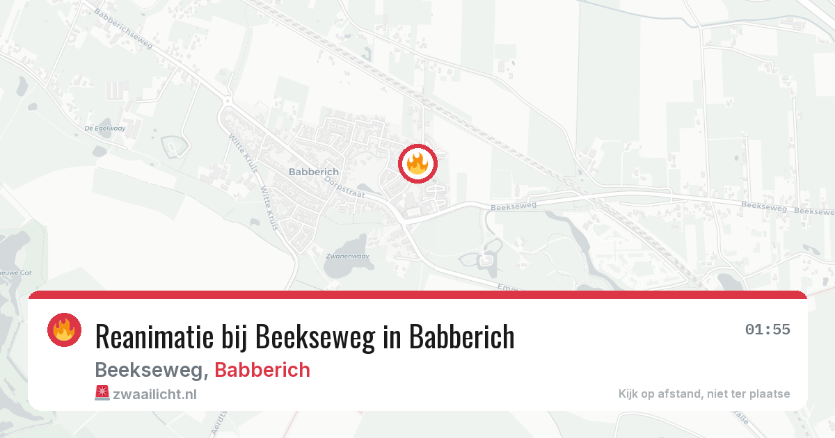 Reanimatie bij Beekseweg in Babberich — 28 jun 2026