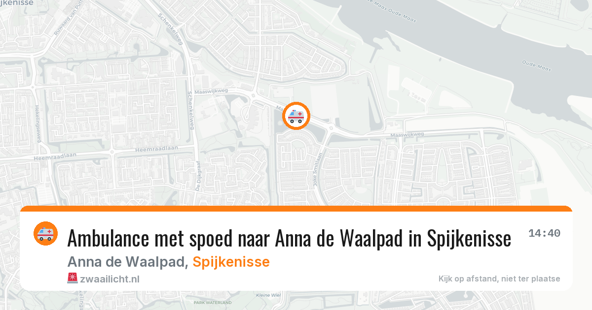 Ambulance met spoed naar Anna de Waalpad in Spijkenisse — 12 jun 2026