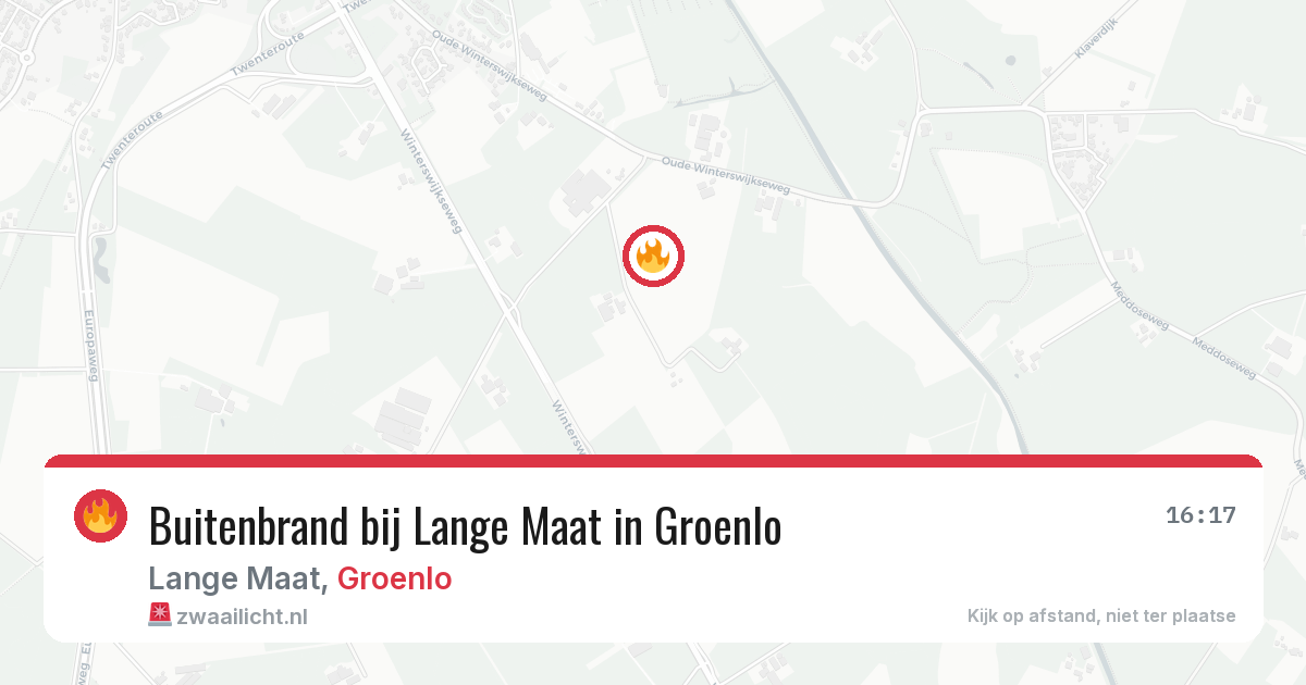 Buitenbrand bij Lange Maat in Groenlo — 28 jul 2026