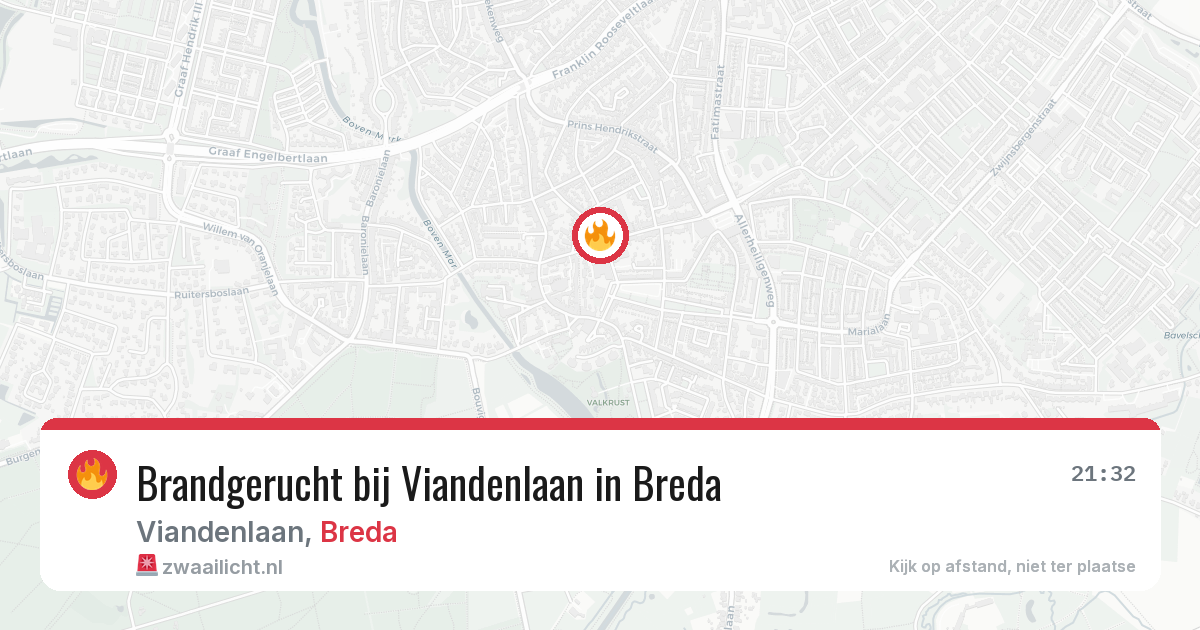 Brandgerucht bij Viandenlaan in Breda — 10 apr 2026