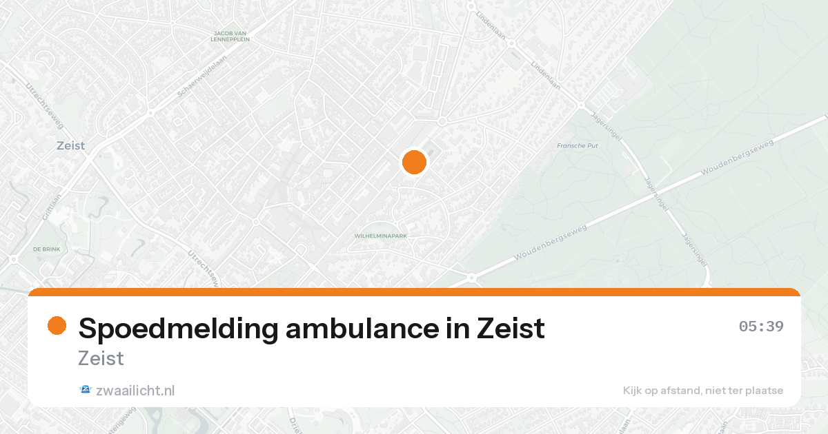 Spoedmelding ambulance in Zeist — 31 jan 2026