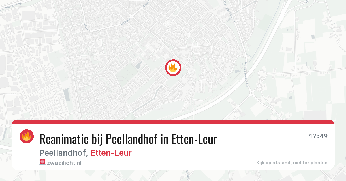 Reanimatie bij Peellandhof in Etten-Leur — 22 mrt 2026