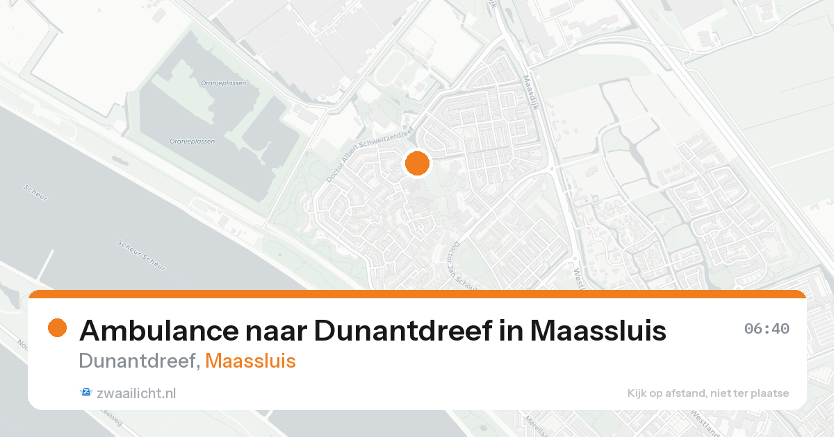 Ambulance naar Dunantdreef in Maassluis — 16 aug 2026