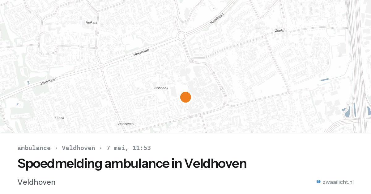 Spoedmelding ambulance in Veldhoven — 7 mei 2026